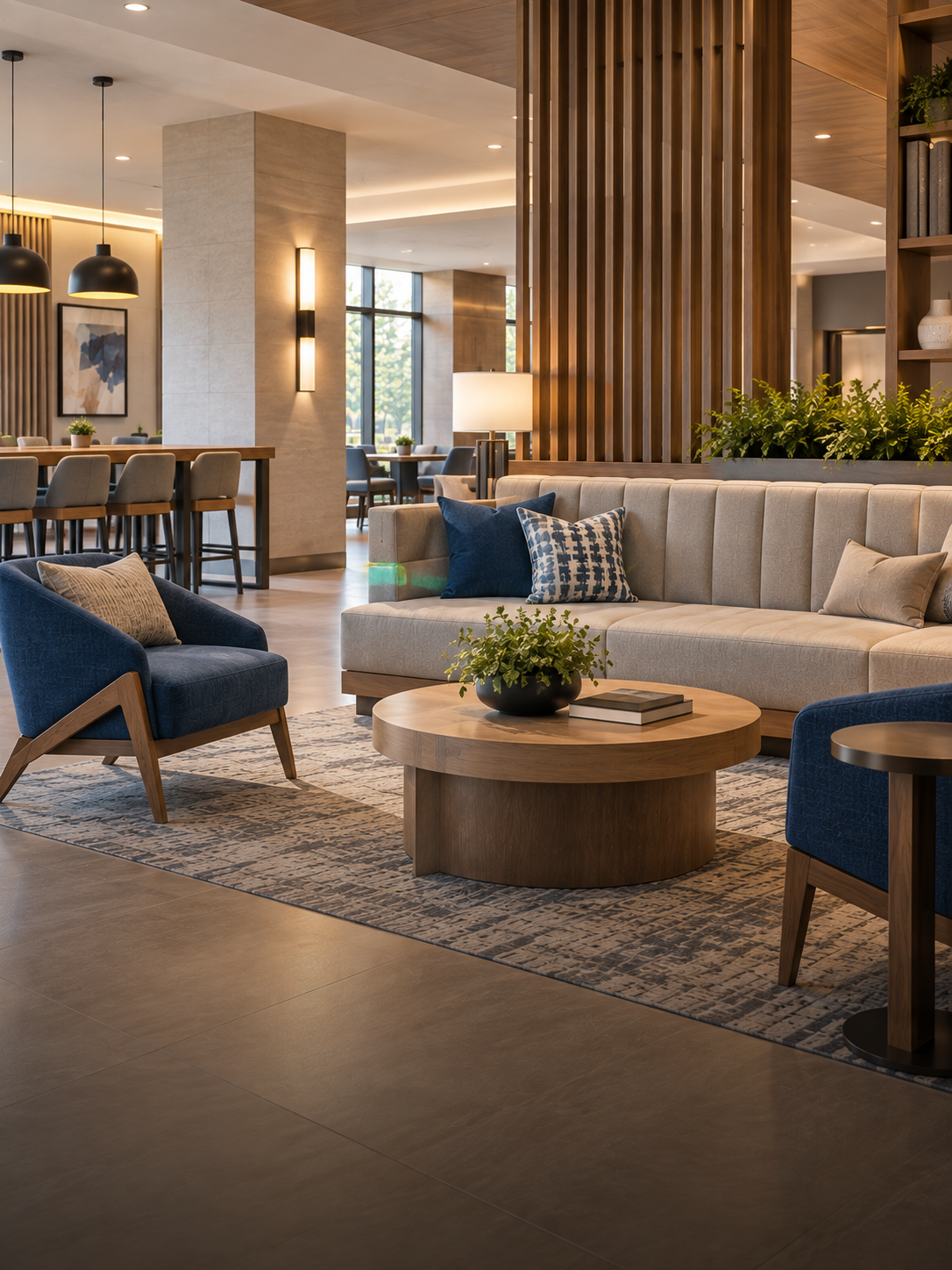 Specification-driven hotel seating